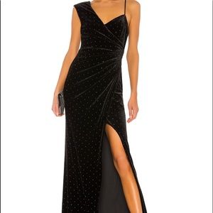 BCBG Velvet Studded Gown
